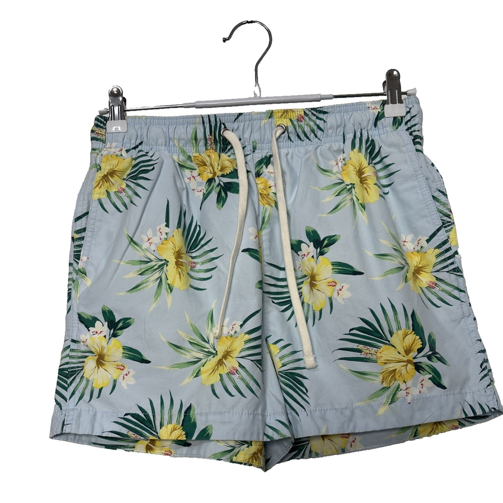 H&M Men's‎ Sm Hawaiian Beach Swim Shorts Trunks Floral Surfing Resort Travel